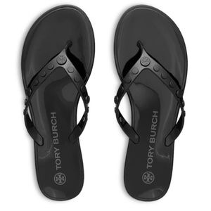 Tory Burch Studded Jelly Sandal / Flop Flop in Perfect Black